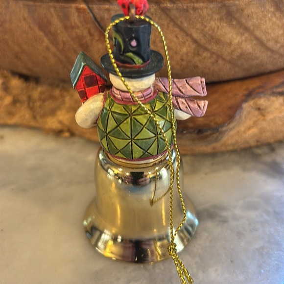 Jim Shore Snowman Bell Ornament - Picture 3 of 5